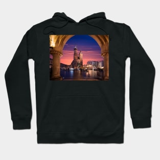 St Mary's Basilica in Krakow, Poland at sunset Hoodie